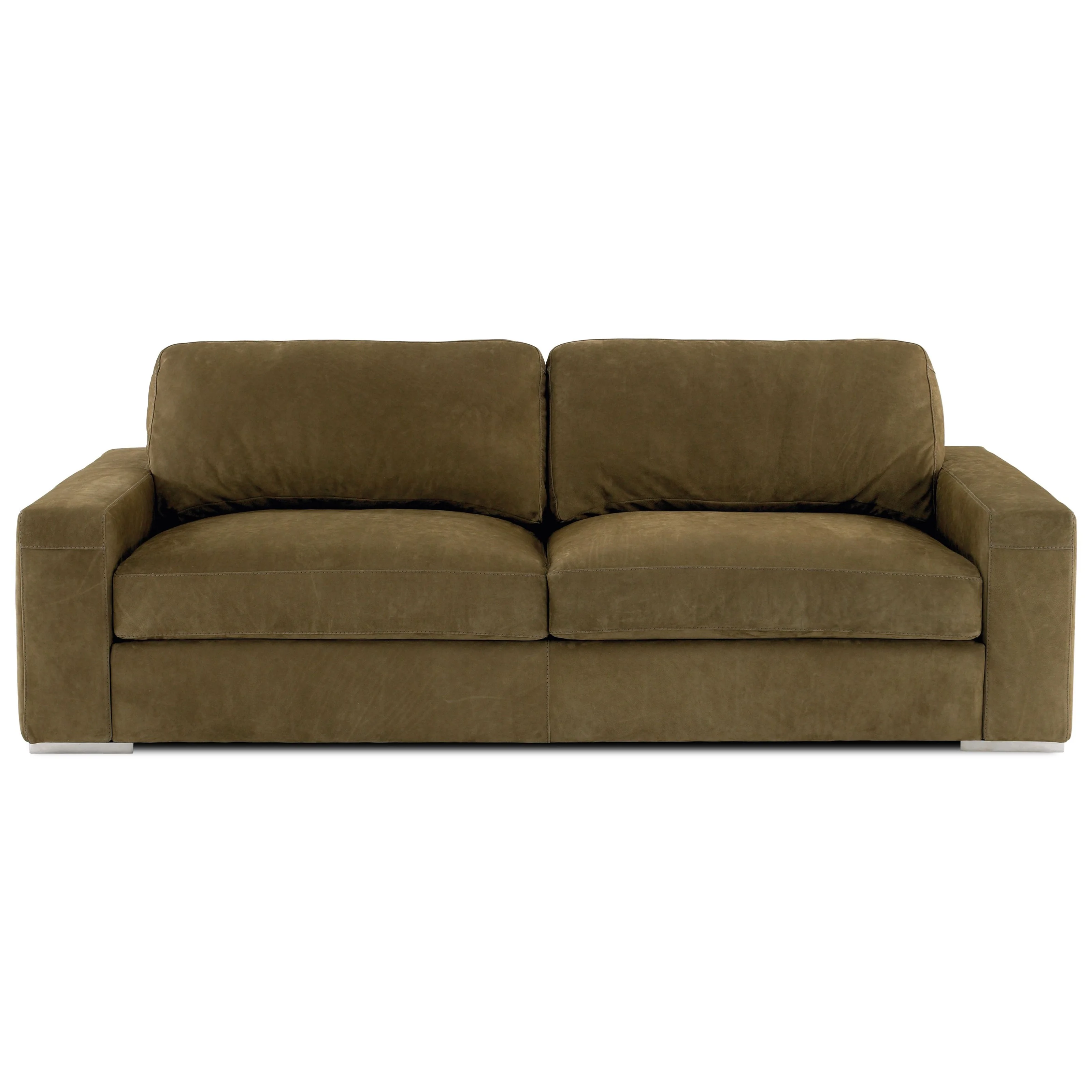 American Leather Westchester WSTSO2ST Contemporary Sofa with 2 Bench Cushions Reeds